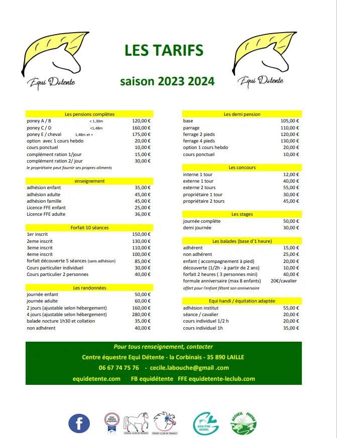 Randonnée cheval Bourg-des-Comptes